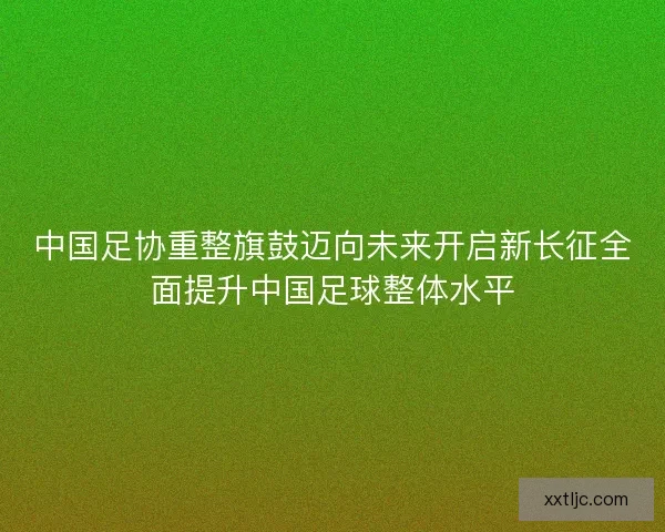 中国足协重整旗鼓迈向未来开启新长征全面提升中国足球整体水平